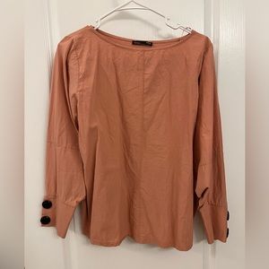 LOFT • size M • scoop neck long sleeve blouse